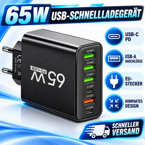 Fach usb schnellladegerät - 6, usb-c