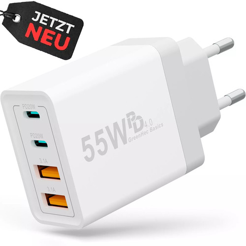 Fach schnellladegerät 55w - 4-fach,