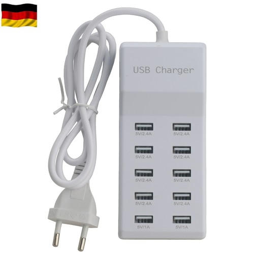 Usb 10fach ladegerät hub - ladegerät,