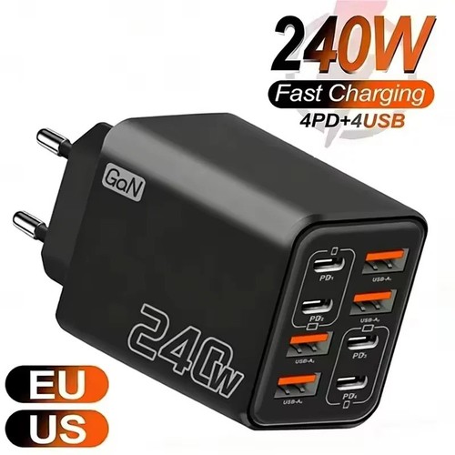 240w gan usb ladegerät 8in1 - 240w,