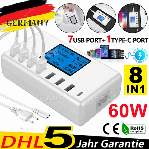 Port usb schnell ladegerät - 8-port,