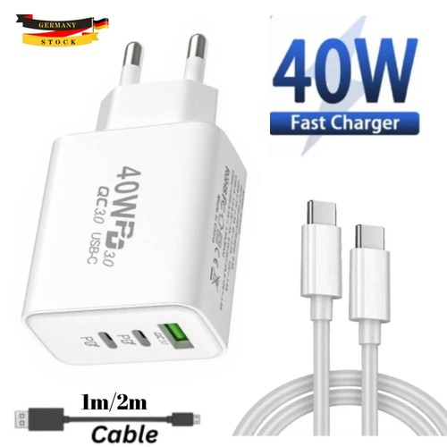 Fach schnellladegerät 40w - 3-fach,