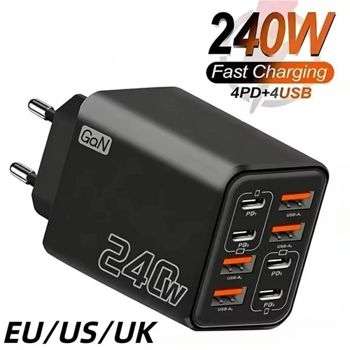 240w gan usb ladegerät 8in1 - c,